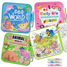 Reusable Water Painting Books for Kids: 3 Pack Mess-Free Magic Water Coloring...