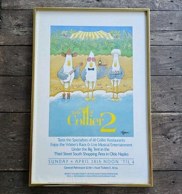 A Taste Of Collier 2 Food Festival Framed Poster Audrey Heffner