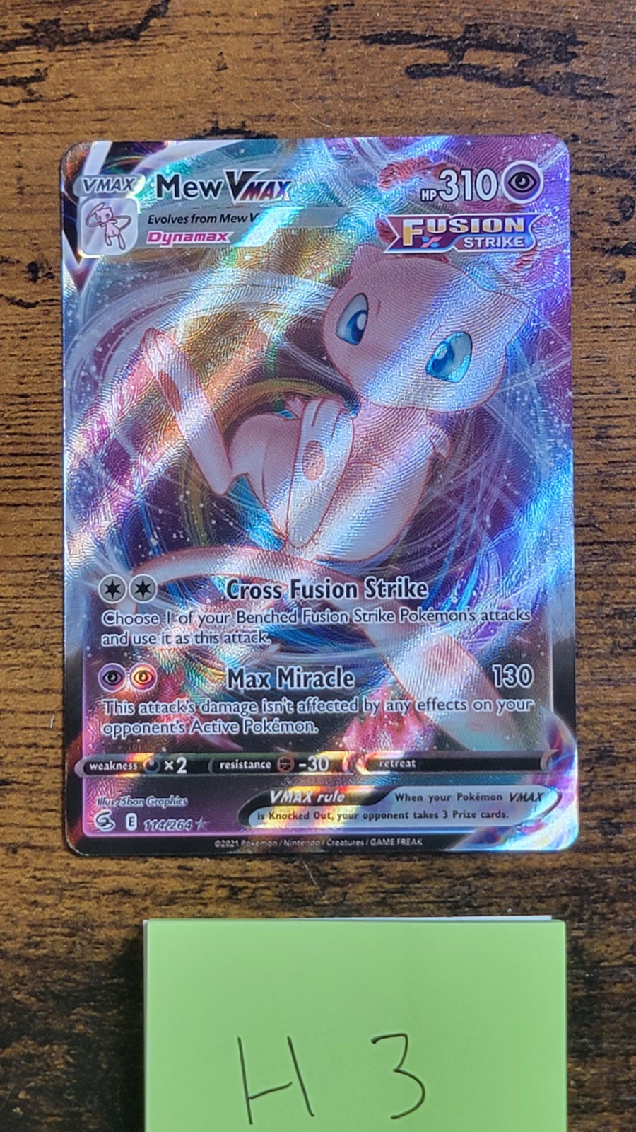 Mew VMAX 114/264 - Fusion Strike - Ultra Rare Holo Pokemon NEAR MINT