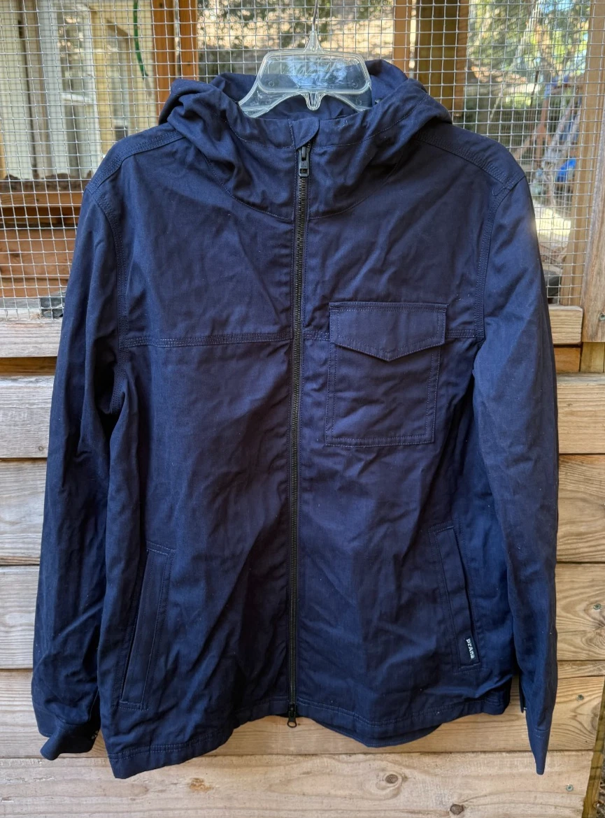 prAna Kanya Jacket Men's Medium Hooded Nautical Blue Fisherman Gorpcore New