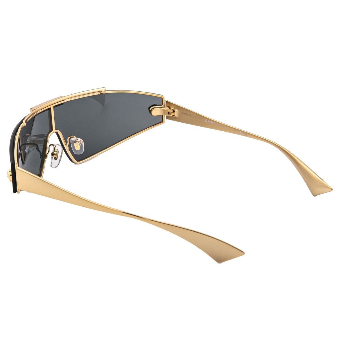 VERSACE VE2265 2265 HORIZON SHIELD Medusa Gold Black Clip On 2