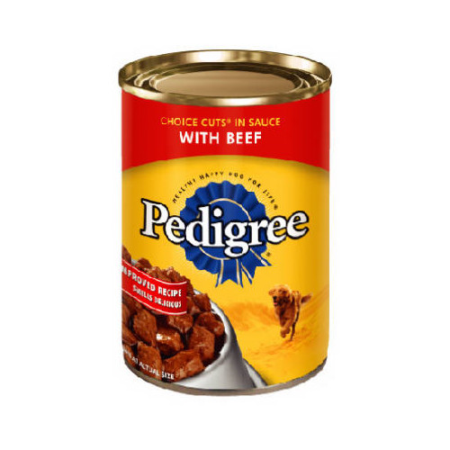 Pedigree K0153000 Choice Cuts Canned Dog Food, Beef, 22 oz. Can - Quantity 12