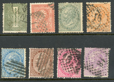 Italy 1863 SG8 to SG15, part set of 8 used stamps, 1c green to 60c mauve