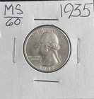 1935 Washington Quarter AU+/Near BU 90% Silver Strong Luster Nice Detail 25C