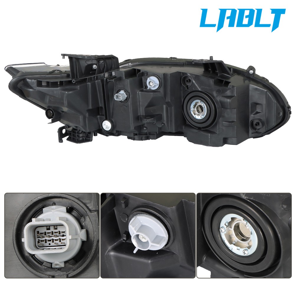 LABLT Left Driver Side Halogen w/LED DRL Headlights For 2018-2020 Honda Accord