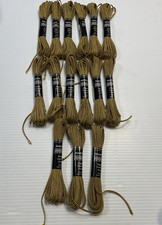 15 Skeins Needloft Plastic Canvas Craft Cord 28 Orange Black - NEW