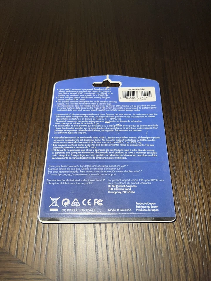  HP 16GB SECURE DIGITAL Class 4 SDHC Flash Memory Card Q6305A - Image 2 of 2