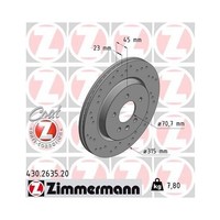 2X Zimmermann Bremsscheibe Coat Z Ø315Mm Hinterachse FüR Opel Astra GTC P10