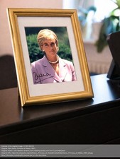 Repro-Autogramm - Prinzessin Diana - Gerahmt
