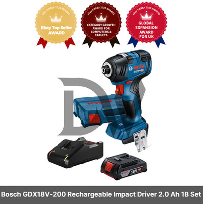 Bosch GDX18V-200 Rechargeable Impact Driver 2.0 Ah 1B Set