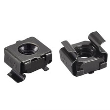 Snap-in Cage Nuts,M6 x 1mm Carbon Steel Nut for Server Shelve Cabinet 10pcs