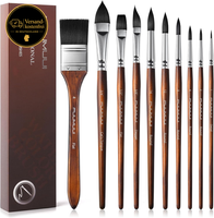 Aquarellpinsel Set 10 StüCk FüR KüNstler AnfäNger Profi Wasserfarben Farbaufnahm