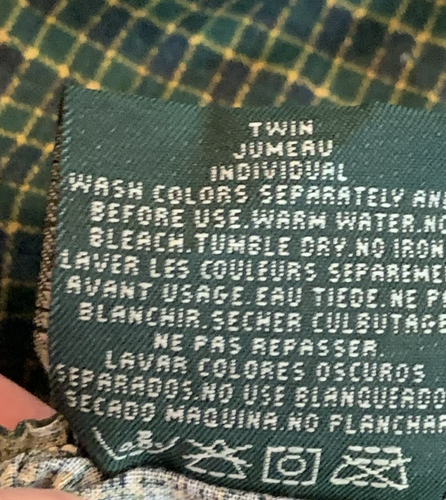 Set lenzuola doppie vintage Ralph Lauren SMALL CHECK verde piatto + aderente 2 pezzi - Foto 10 di 10