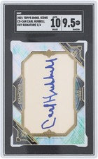 Carl Hubbell Giants Signed 2021 Topps Diamond Icons #CS-CAH #1/4 SGC 9.5/10 Card