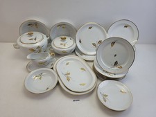 Speiseservice Kaestner Saxonia handgemalt Freiberg/Sa Porzellan Gold 30er#261694