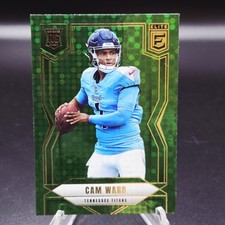 2025 Donruss Elite Cam Ward RC #101 Green Disco Tennessee Titans Rookie 