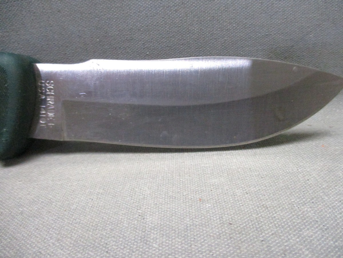 Schrade Old Timer 1410T Fixed Blade Knife Rubber Grip USA | eBay