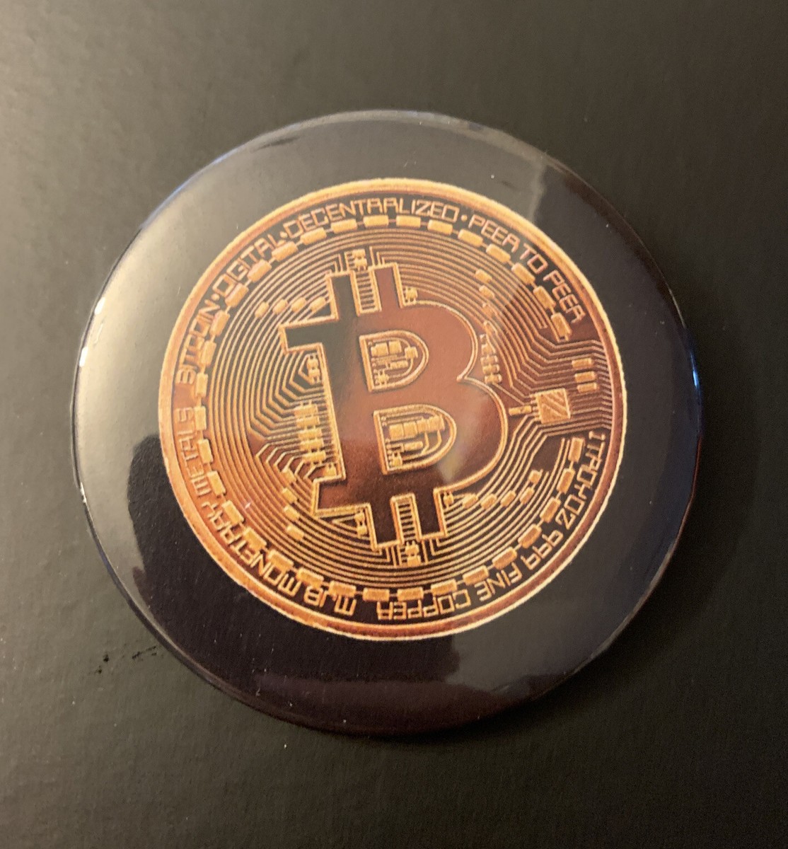 Bitcoin Logo Invest Cryptocurrency Button 2.25