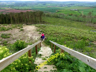 Photo 12x8 Steps to the summit of High Peak Sidmouth  c2014