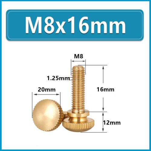 Brass Knurled Thumb Screws Hand Grip Knob Bolts M3 M4 M5 M6 M8 M10 Step Bolt - Picture 59 of 74