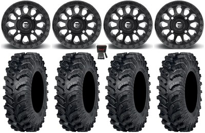 Fuel Vector 14'' Wheels Black 27'' MT911 Tires Can-Am Renegade Outlander