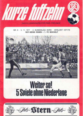 Football Programme Booklet 77/78 2nd League Red White Food - 1st FC Bocholt