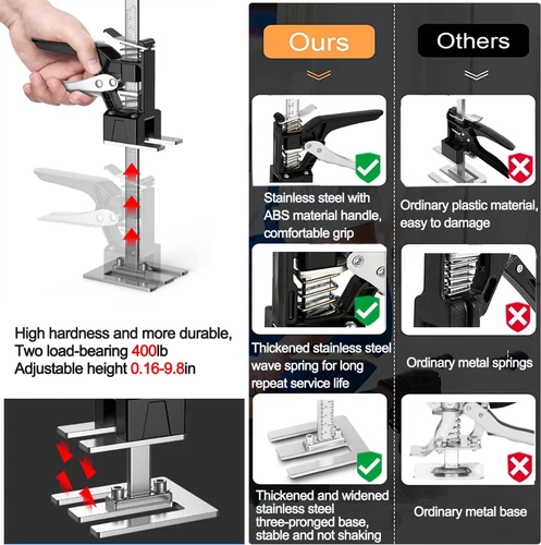 2X Lever Arm Lifter, 15.5" Labor Saving Arm Jack, Hand Jack Lift Tool for Insta - Picture 4 of 10