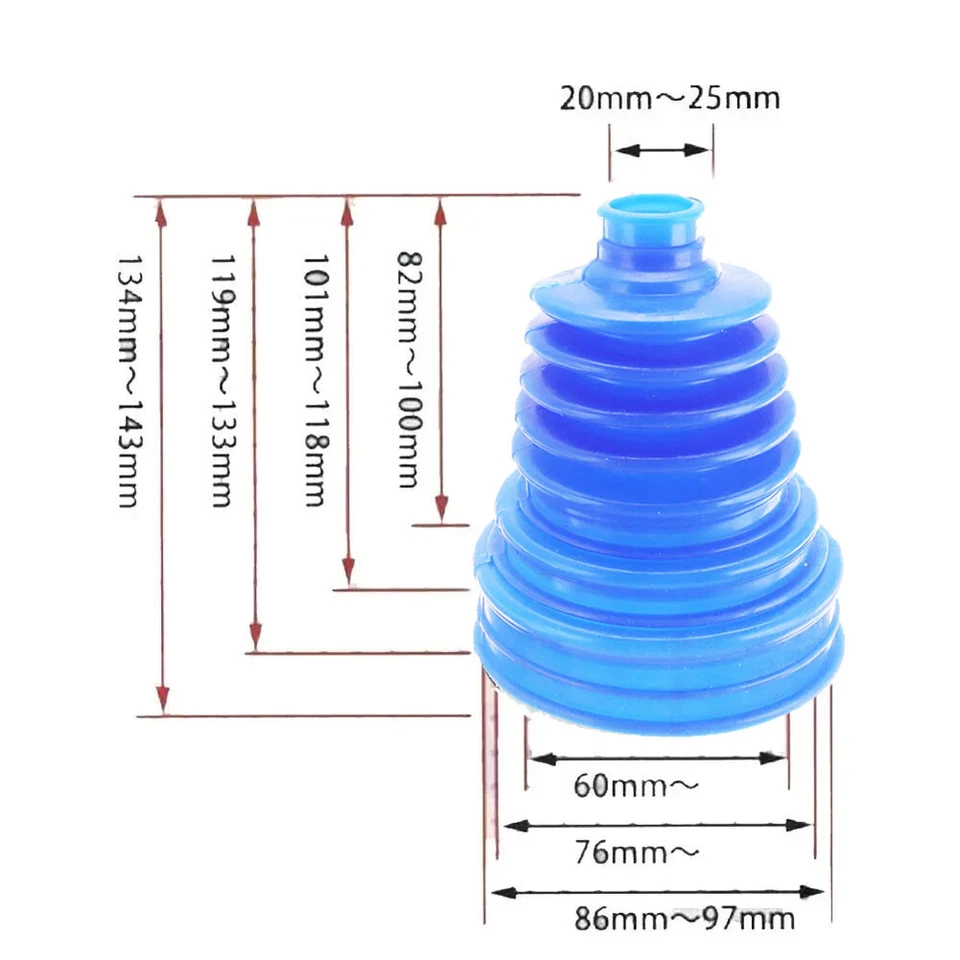 2Pcs Car Drive Shaft CV Joint Boot Kit Constant Velocity Dust Cover Universal US - Image 4 of 4