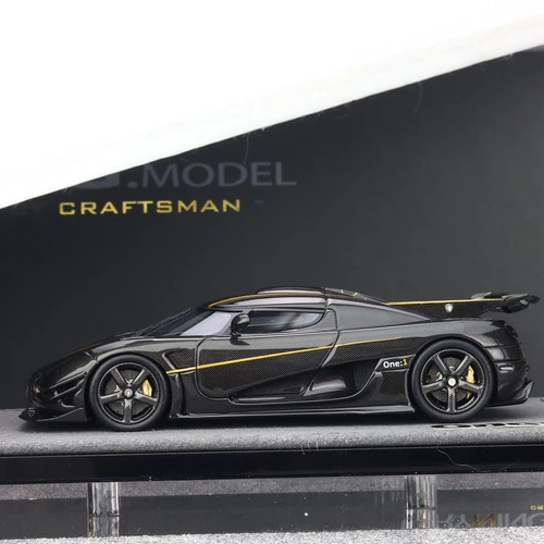 GRYNING 1:43 Koenigsegg One:1 Carbon/Golden Diecast Model Car Collection GE004B - Picture 13 of 14
