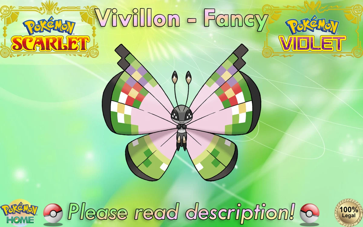 🍊Shiny/Non-shiny Vivillon Fancy Pattern 6IV🍇Pokémon Scarlet/Violet  (💯Legal) | eBay