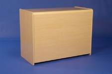 MAPLE DISPLAY COUNTER WITH SHELF 1200MM RETAIL CASH TILL SHOP WRAP FITTINGS NEW