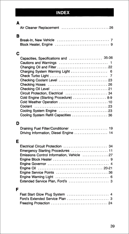 Lincoln Continental y Mark VII 1985 motor diésel manual del propietario Sup 2,4 litros  Foto 2 de 4
