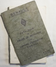 Renault : Catalogue de pièces de rechange pour voiture Vivaquatre KZ13 / 1933