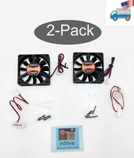 2-Pack: Evercool 70mm x 15mm 3/4-pin 12V DC Ball Bearing Case Cooling Fan