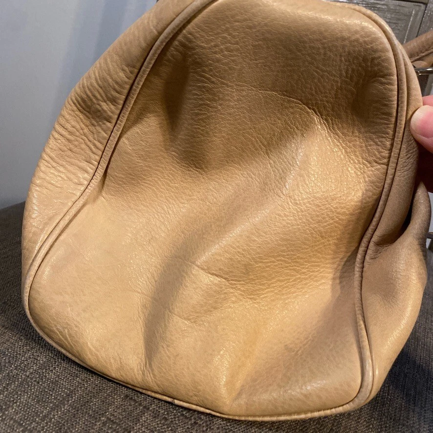 Borsa tote Longchamp Kate Moss Gloucester beige pelle borsone vintage Francia