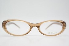 Vintage Eyeglasses ESCADA E0414 MAU Brown Gold Oval Frame