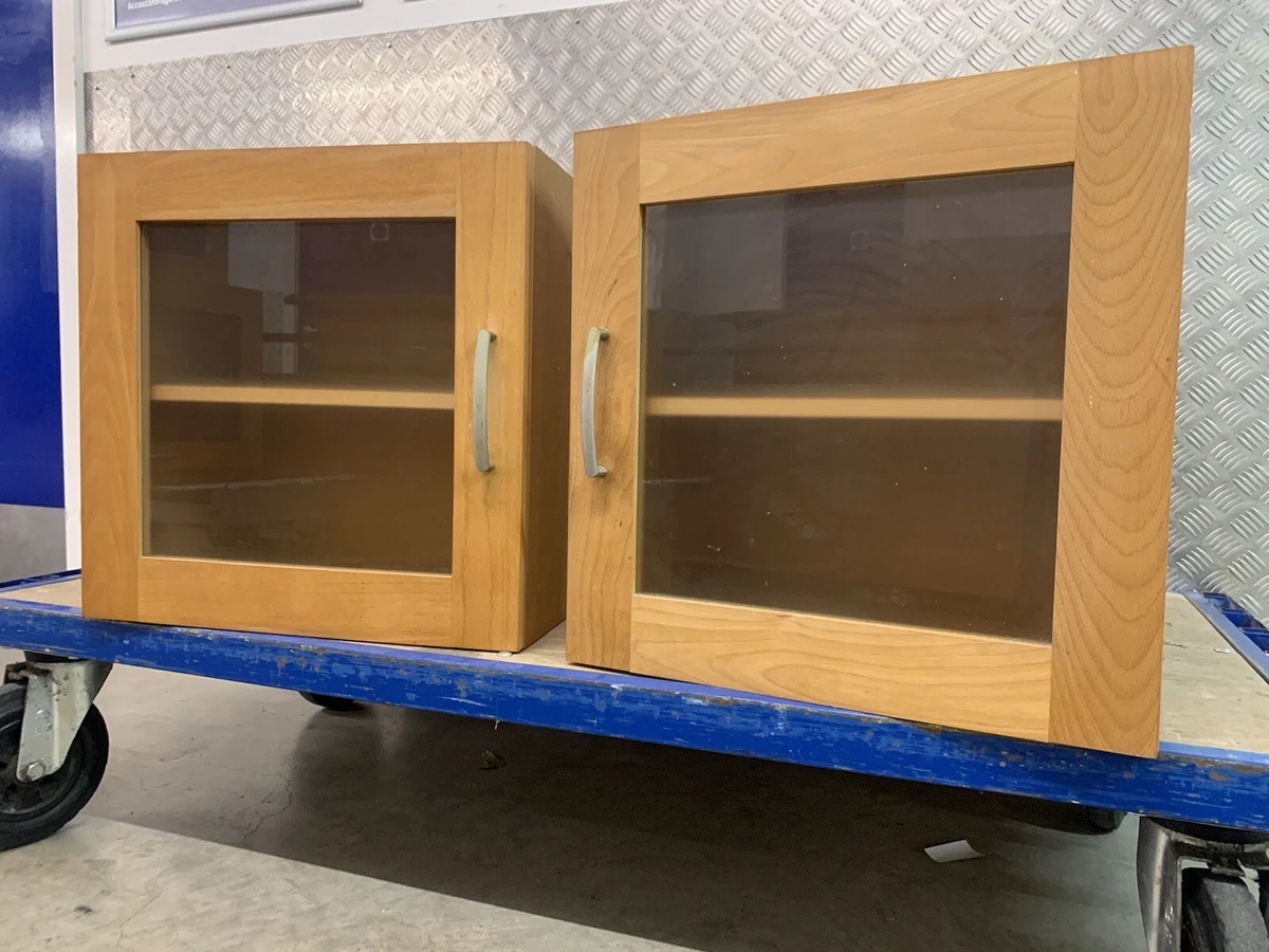 Marks Spencer Beech Freestanding Kitchen Dining Wall Units Cupboards X2