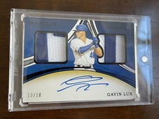 2020 Panini Immaculate Dual Memorabilia Signatures /10 Gavin Lux Rookie Auto RPA