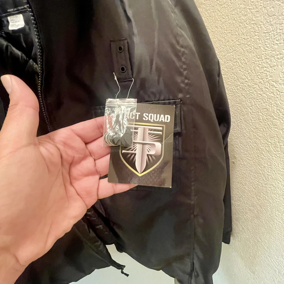 TACT SQUAD 9001BK CLASSIC DUTY JACKET WITH REMOVABLE LINER SIZE 6XLarge BLACK - Image 4 of 4