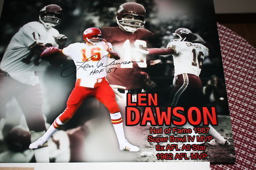 Len Dawson Autographed Signed Kansas City Chiefs KC CHIEFS 16X20 COLLAGE MVP/HOF 87 JSA 