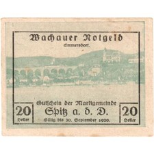 [#289929] Austria, Spitz an der Donau, 20 Heller, 1920-09-30, EF