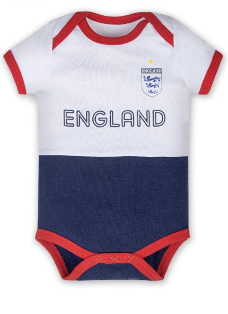 Newborn Baby Boy Girls Clothes Unique England Soccer Baby Bodysuit 0-3  Months