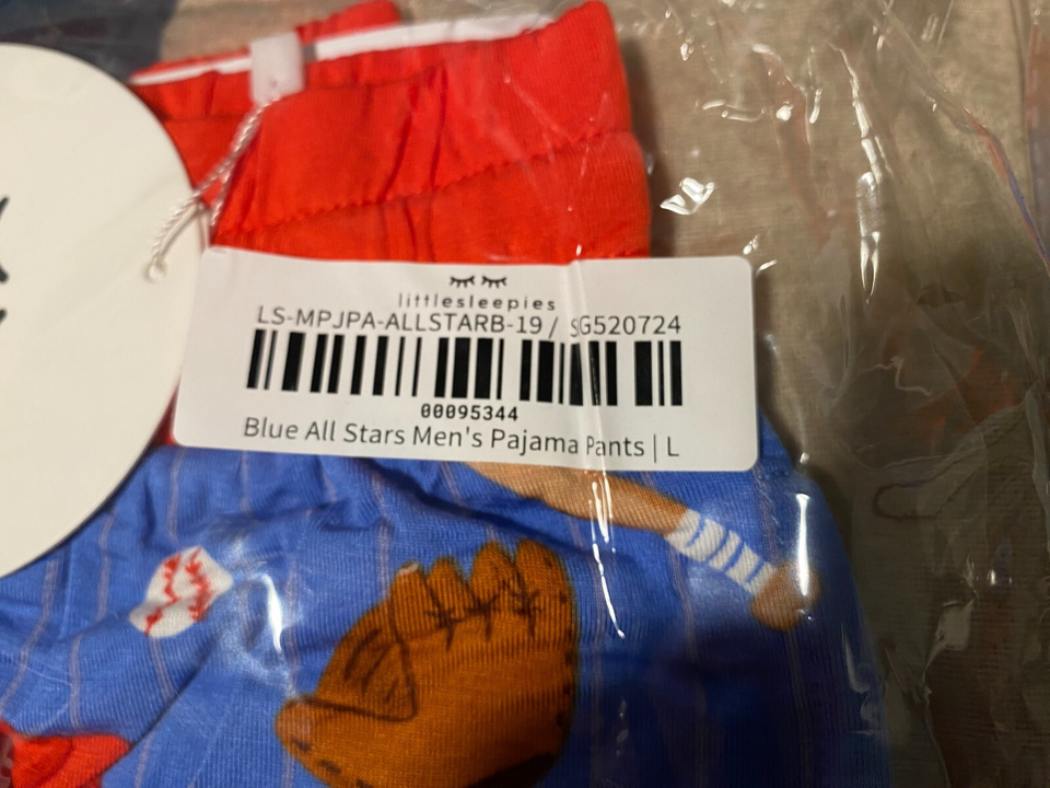 Little Sleepies Blue All Stars Men's pajama top & pants set, new, size ...
