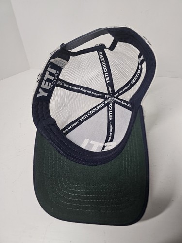 Yeti Coolers mesh snapback Trucker Hat / Cap Adjustable blue white Logo - 第 6/6 張圖片
