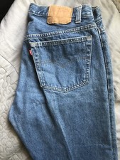 VTG Levi's 501 Jeans Mens W38xL34 Button Fly Made in USA Light Wash 100% Cotton