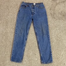 Jordache Jeans Mom 9/10 Womens Vintage High Rise Denim Blue Straight Fit Relaxed