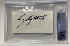 Sally Ride Signed Autographed Slabbed Cut Auto NASA Beckett BAS COA Astronaut