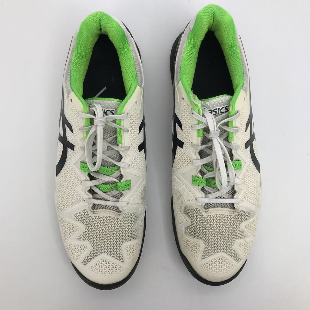 Asics Mens GelResolution 8 Tennis Shoes White Black 1041A079 Low Top