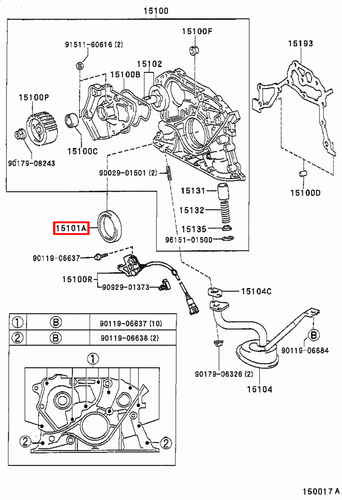 Genuine Hilux LN90 Hilux Surf LN130 2L Front Crankshaft Crank Oil Seal - Picture 7 of 20