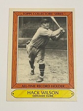 1985 Woolworth Topps Collector's Series Baseball - Hack Wilson - Chicago Cubs